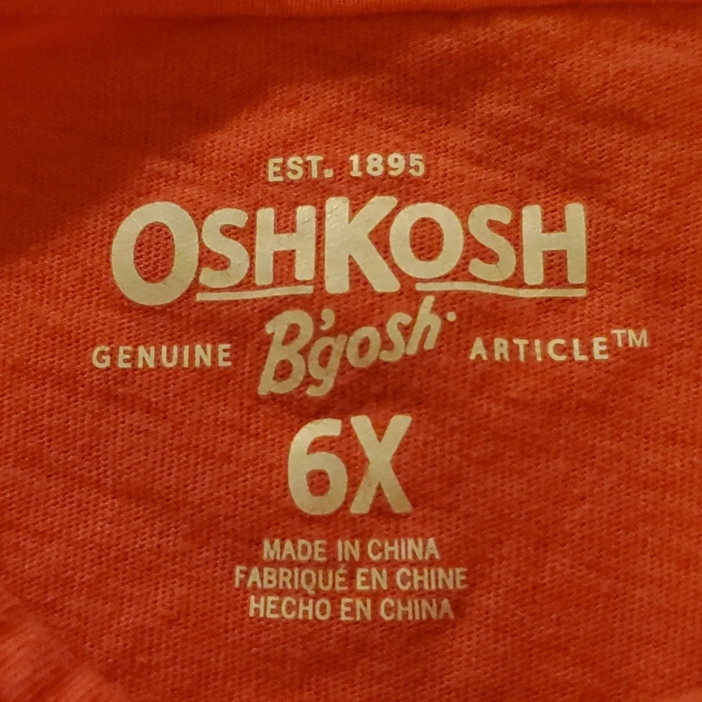OshKosh B'gosh Girls Long Sleeve Coral Top - Size 6X